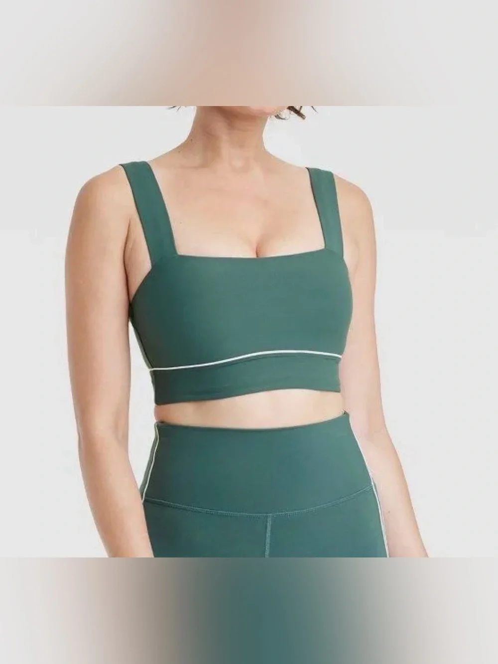 NWT All in Motion Everyday Soft Piped Sport Bra Green size 3X - Picture 7 of 10